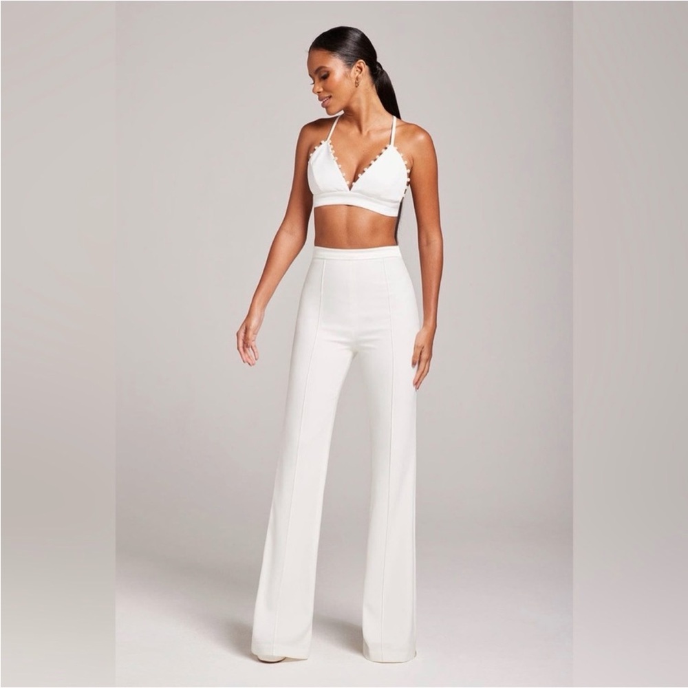 NADINE MERABI Charlotte White Pants - Picture 3 of 4